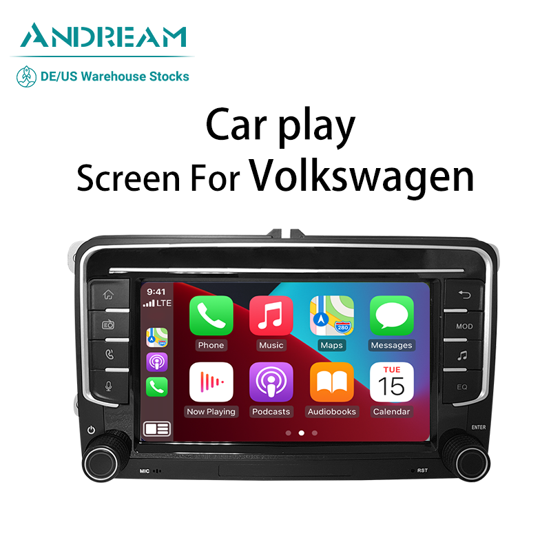 Wireless CarPlay Screen 7 IPS Screen For VW Volkswagen POLO GOLF PASSAT B6  SEAT Leon Skoda JETTA TIGUAN TOURAN Car Dvd Multimedia GPS Player